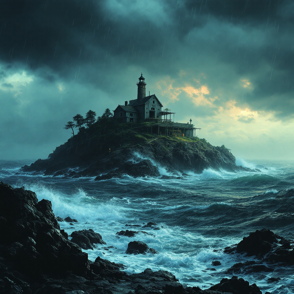 Storm rolling over the island